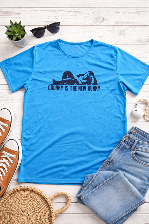 Chunky Is The New Hunky Shirt XXL | Funny Dad Bod Graphic Tee | One of a Kind