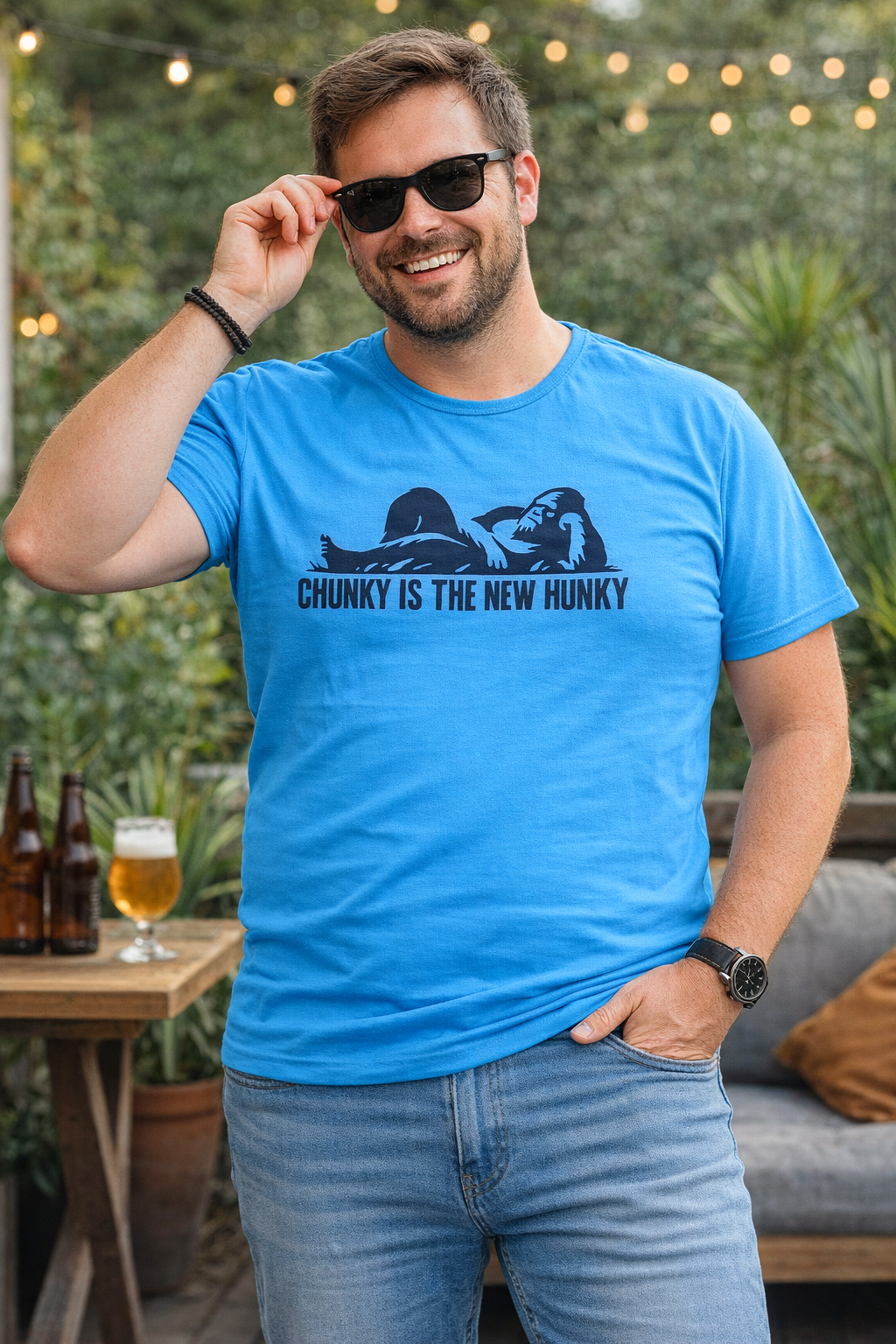 Chunky Is The New Hunky Shirt XXL | Funny Dad Bod Graphic Tee | One of a Kind